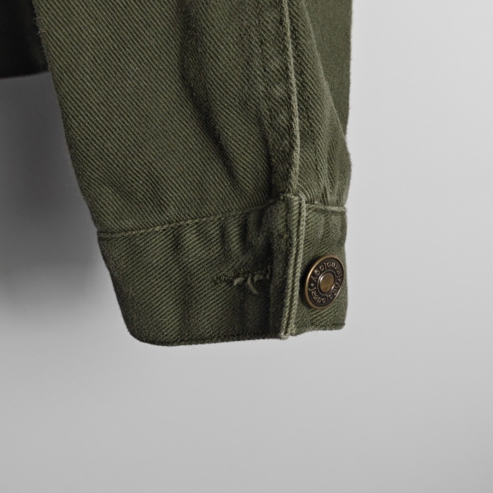 NEWPORT NEWS JEANOLOGY COLLECTION Olive Green Jean Jacket Size 4 - Picture 7 of 16